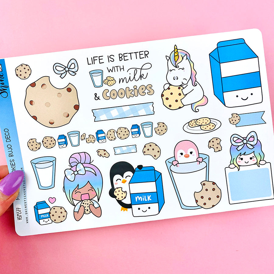 Milk & Cookies Bujo Deco Stickers – Shine Sticker Studio